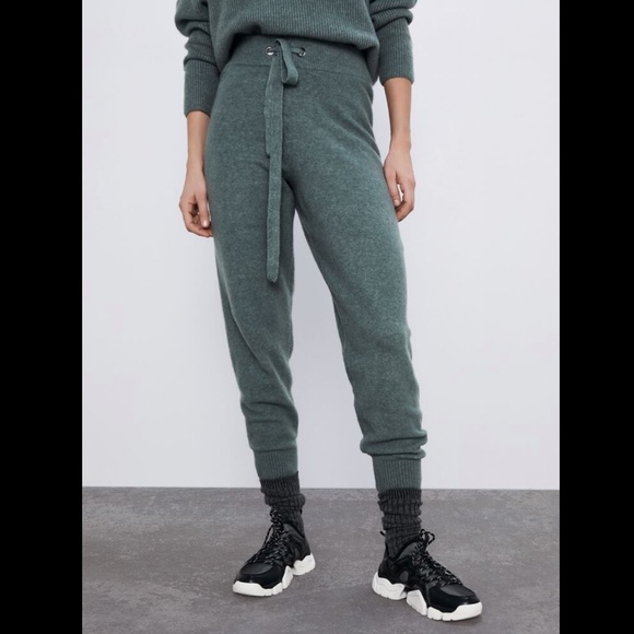 Zara Pants - Zara Green Sweater Joggers NWT